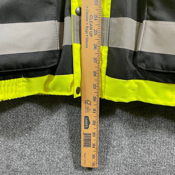 Utility Pro Premium High Vis Bomber Jacket Men's XXL Yellow Removable Fleece - Picture 10 of 13